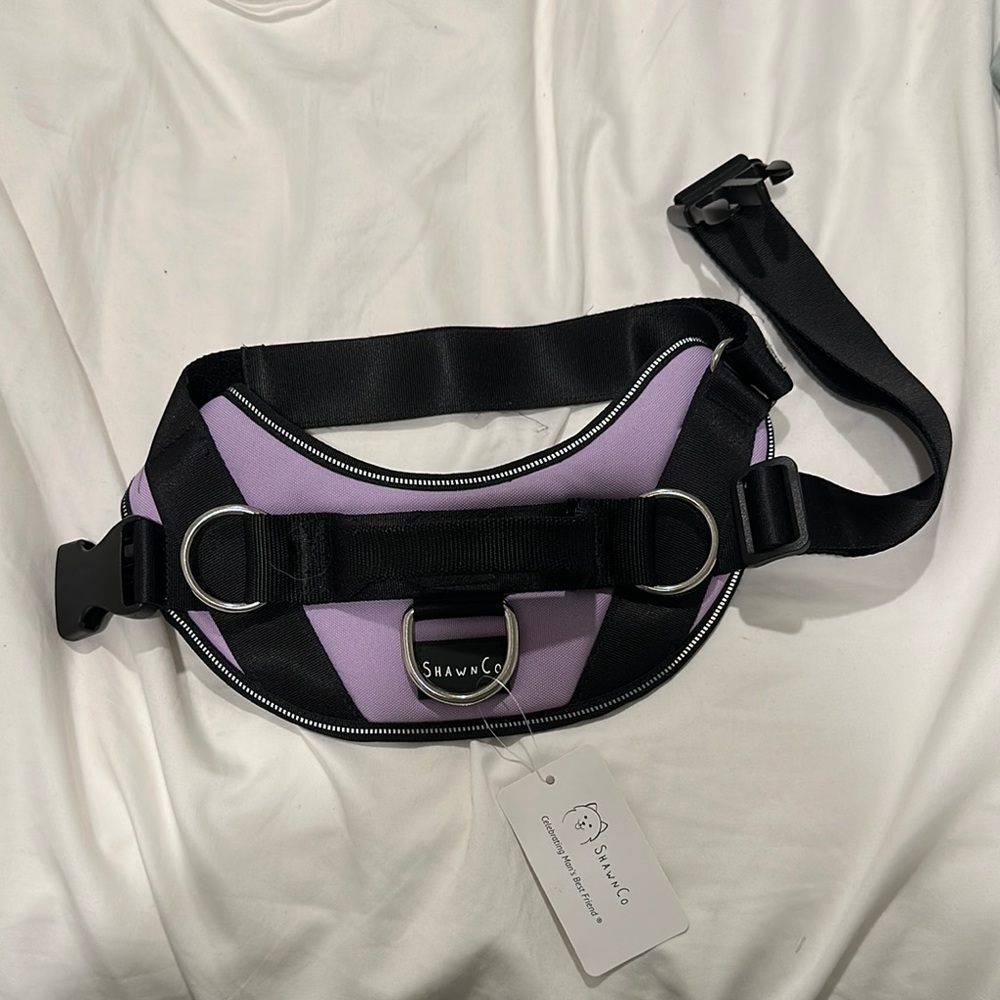 Purple and Black Dog Harness